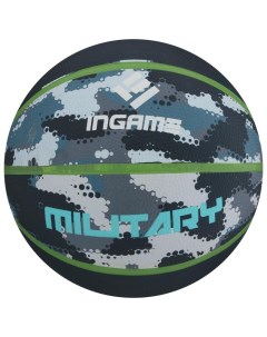 Мяч баскетбольный Military 7 серо зеленый Ingame
