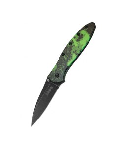 Туристический нож Leek зеленый Kershaw