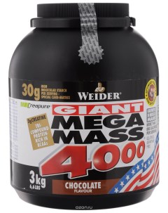 Гейнер Mega Mass 4000 3000 г vanilla Weider