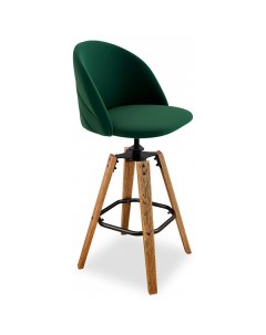 Барный стул She_9872342301 лиственно зеленый брашированный коричневый черный Sheffilton