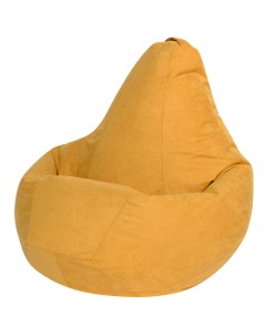 Кресло Мешок Груша Желтый Велюр 4XL Классический Bean-bag