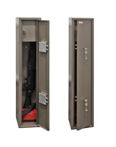 Оружейный сейф шкаф Д 1 на 2 ружья Высота ружья 970мм 20х25х100мм Ключевой Контур