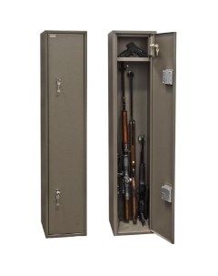 Оружейный сейф шкаф Д 8 на 3 ружья Высота ружья 1380мм 30х30х140мм Ключевой Контур