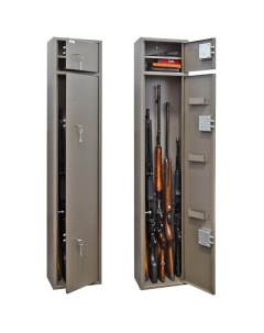 Оружейный сейф шкаф Д 7 на 3 ружья Высота ружья 1265мм 30х20х150мм Ключевой Контур