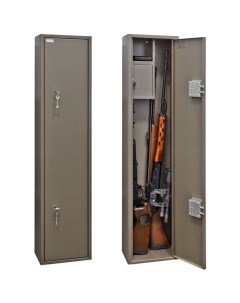 Оружейный сейф шкаф Д 6 на 2 ружья Высота ружья 1275мм 30х20х130мм Ключевой Контур