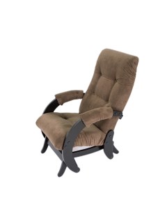 Кресло качалка для отдыха модель 68 Verona brown Коричневый велюр венге Glider