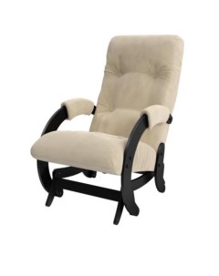 Кресло качалка для отдыха модель 68 Verona vanilla Светло бежевый велюр венге Glider