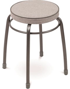 Табурет Фабрик 4 с мягким сиденьем 32 см серый Nika