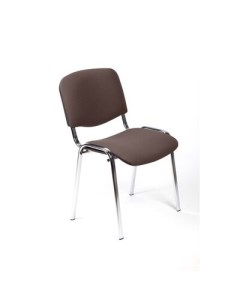 Стул офисный Изо темно коричневый ткань металл хромированный 550730 Easy chair