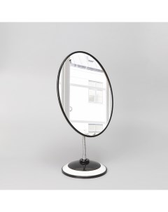 Зеркало настольное на гибкой ножке 14 5x20 2 см чёрный белый Queen fair
