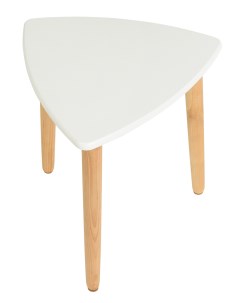Журнальный стол треугольный ECO OCEAN деревянный белый Kett-up