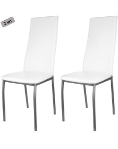 Комплект стульев Hamburg LUX стеганный серебро белый 2 шт Kett-up
