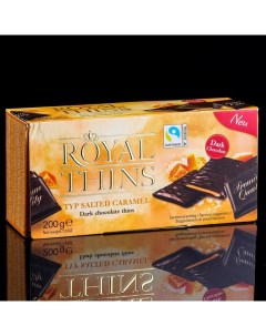 Шоколад Caramel Sea Salt с солёной карамелью 200 г Royal thins