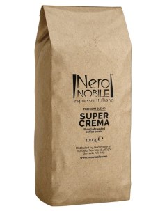 Кофе натуральный Super crema зерновой 1 кг Neronobile