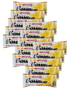 Протеиновые батончики без сахара набор 15x60г лимонный торт Bombbar