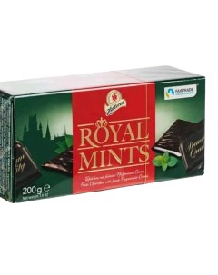 Шоколад с мятной начинкой пластинками Mints 200 г Royal thins