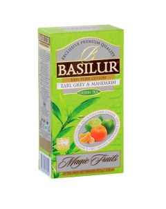 Зеленый чай Волшебные фрукты Эрл грей и мандарины 25 пак 1 5 гр Basilur