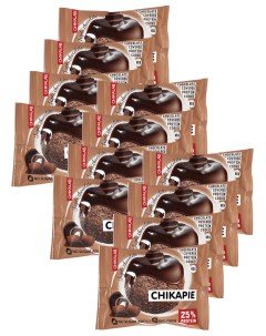 Протеиновое печенье Chikapie с начинкой 12x60г Тройной шоколад Chikalab