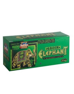 Зеленый чай Зелёный Слон 25 пакетиков по 2 г Battler