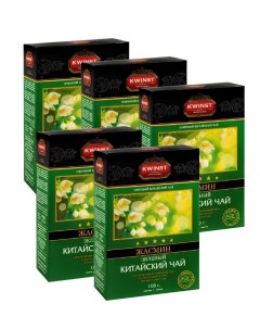 Цейлонский зеленый чай крупнолистовой с жасмином Шри ланка 5 шт по 100 г Kwinst