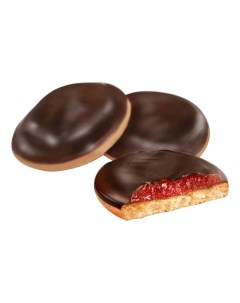 Печенье Клубника сдобное с джемом в шоколадной глазури Яшкино