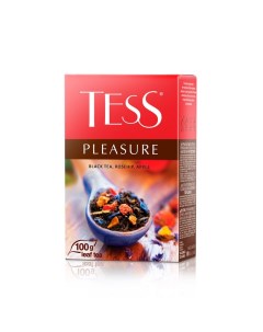 Чай Pleasure листовой черный с добавками 100г 0588 15 2шт Tess