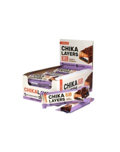 Батончик Chikalab Chika Layers 15х60г Хрустящее печенье с двойным шоколадом Bombbar