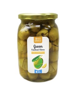 Оливки зеленые битые с лимоном 750 г Ecogreece