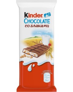 Шоколад Chocolate Country со злаками 23 5 г 40 штук Kinder