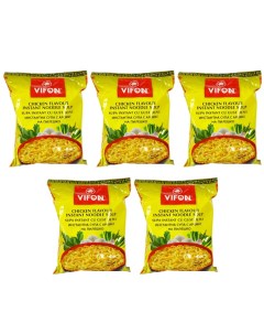 Лапша быстрого приготовления пшеничная со вкусом курицы 5 шт по 60 г Vifon