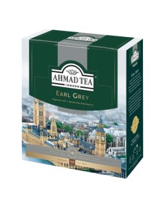 Чай AHMAD Earl Grey черный с ароматом бергамота 100 пакетиков по 2 г 595i 08 Ahmad tea