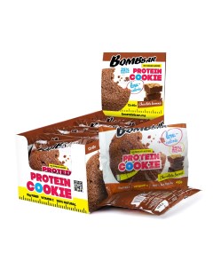 Печенье Protein Cookie низкокалорийные 40 г 12 шт вкус шоколадный брауни Bombbar