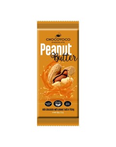 Шоколад Peanut Butter молочный с арахисовой пастой 100 г Chocoyoco