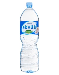 Вода минеральная природная питьевая столовая газированная 1 5 л Akvile