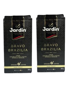 Кофе молотый Bravo Brazilia 2 шт по 250 г Jardin