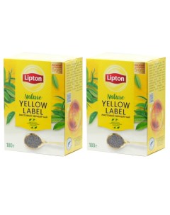 Чай черный листовой 2 упаковки по 180 грамм Lipton