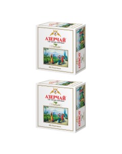 Чай черный Чебрец 2 упаковки по 100 пакетов Азерчай