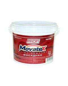 Краска водоэмульсионная PROFI фасадная 3кг Т04757 Movatex