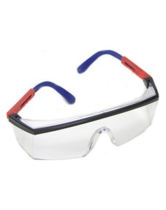 Защитные очки Профессионал прозрачные с сине красной JL D014 1 оправой 079033 Professional
