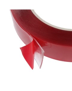 Клейкая лента fusion двусторонняя акриловая красный прозрачный 22 мм х 5 м Nobrand