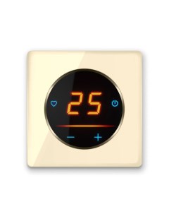Терморегулятор теплого пола c WiFi ОКЕ 20 в стеклянной бежевой рамке Onekeyelectro