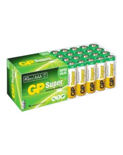 AAA Батарейка Super Alkaline 24A LR03 40 шт Gp