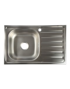 Мойка кухонная врезная с сифоном 76х48 см левая нержавеющая сталь 0 6 мм Владикс