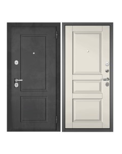 Дверь входная для квартиры металлическая Trust Eco 960х2050 правый черный бежевый Buldoors