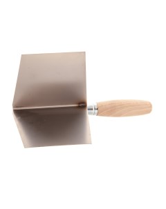 DEKOR Гладилка для выведения углов внешний нержавеющая сталь 10х10 мм деревянная ручка 102 Dekor hassan