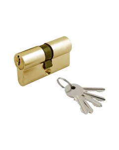 Цилиндровый механизм 60 мм 5 ключей цвет Золото ЦАМ CICAM60KK Home