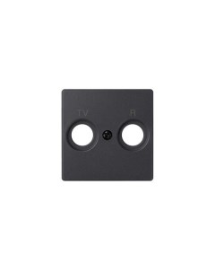 Накладка S82 Concept Матовый черный Накладка для розетки R TV SAT с пиктограммой R TV SA Simon