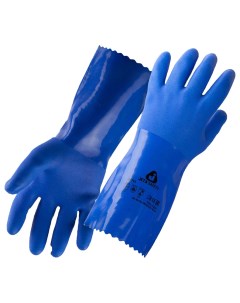Перчатки защитные химические с покрытием из ПВХ Синие Размер XXL JP711 Jeta safety