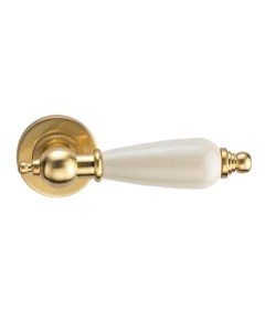 Ручка дверная GENESIS REDONDO матовое золото керамика слоновая кость Archie