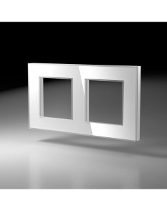 Рамка двухпостовая горизонтальная вертикальная стеклянная белая Эстетика GL P102 WC Cgss